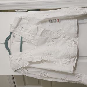 White embroidered top